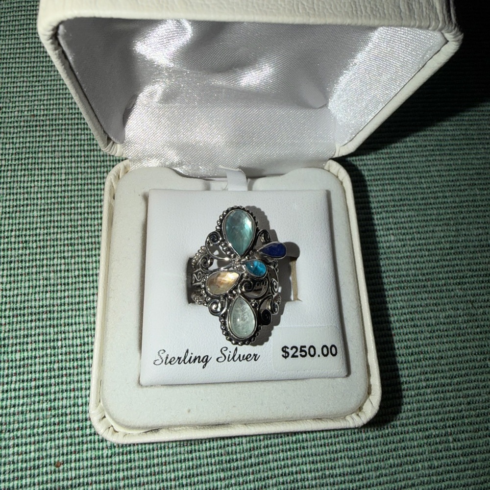 Sterling Silver Multi-Stone Ring
